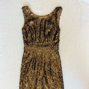 Stunning Mini Dress Gold BCBG MaxAzria Size XXS